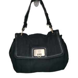 Vintage Givenchy Monogram Jacquard Shoulder Bag | Black & Gold Elegance